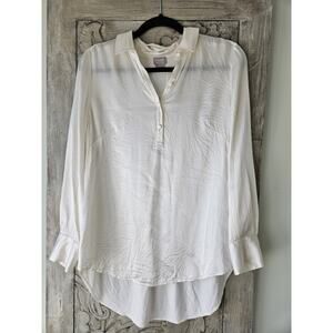 Chicos Stretch Secret Silk Size 0 / US Small Ecru Ivory Button Up Blouse Top